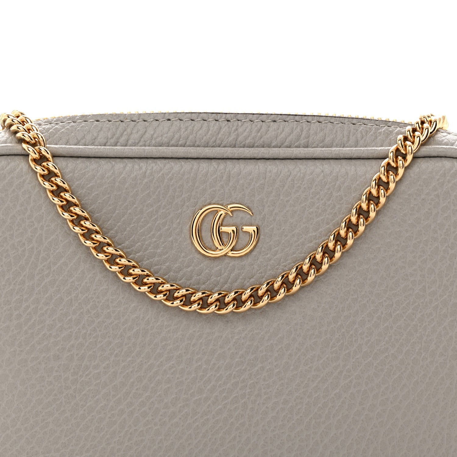Gucci Dollar Calfskin Super Mini GG Marmont Chain Shoulder Bag Deep Grey 8 of 10