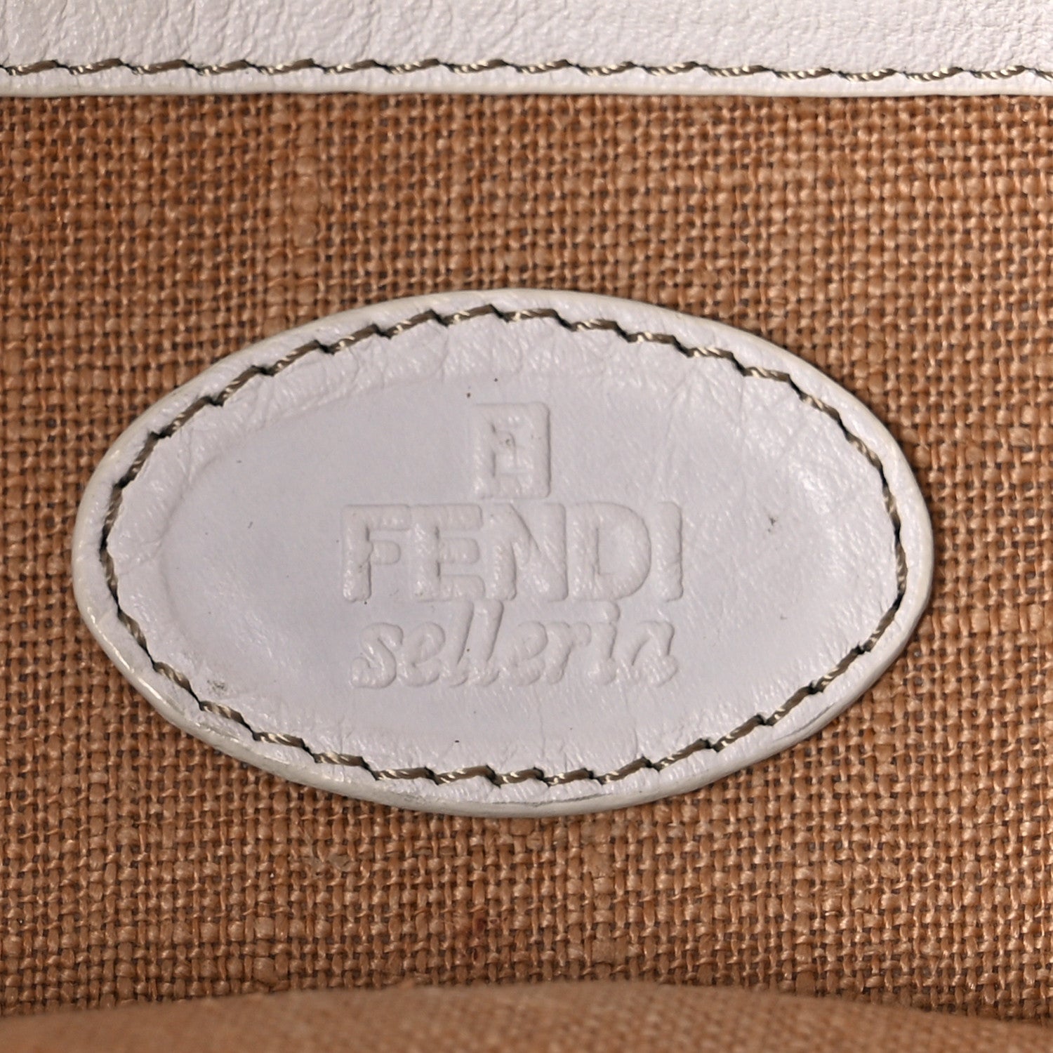 Fendi Calfskin Romano Selleria Small Bucket White 6 of 11