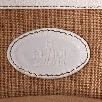 Fendi Calfskin Romano Selleria Small Bucket White 6 of 11