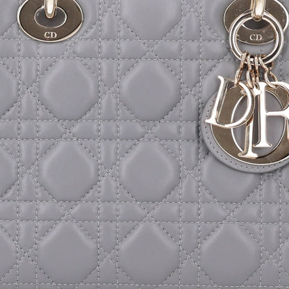 Christian Dior Lambskin Cannage Small My ABCDior Lady Dior Grey 8 of 10