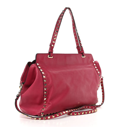 Valentino Garavani Vitello Medium Rockstud Tote Pink 2 of 14