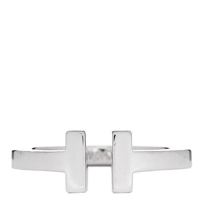 Tiffany Sterling Silver T Square Ring 56 7.5 1 of 5