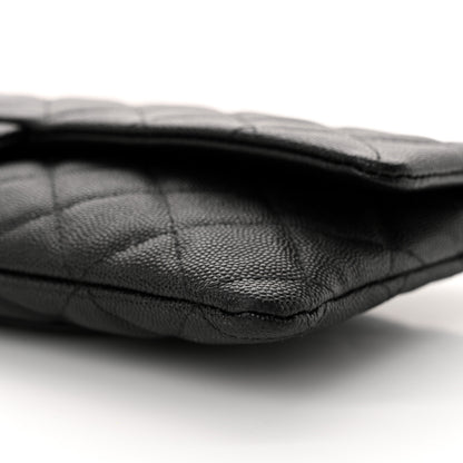 Chanel Caviar Quilted Flap Clutch Black 10 of 11