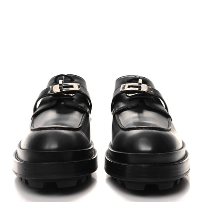 Hermes Calfskin First Derby Shoes 38 Black 2 of 10