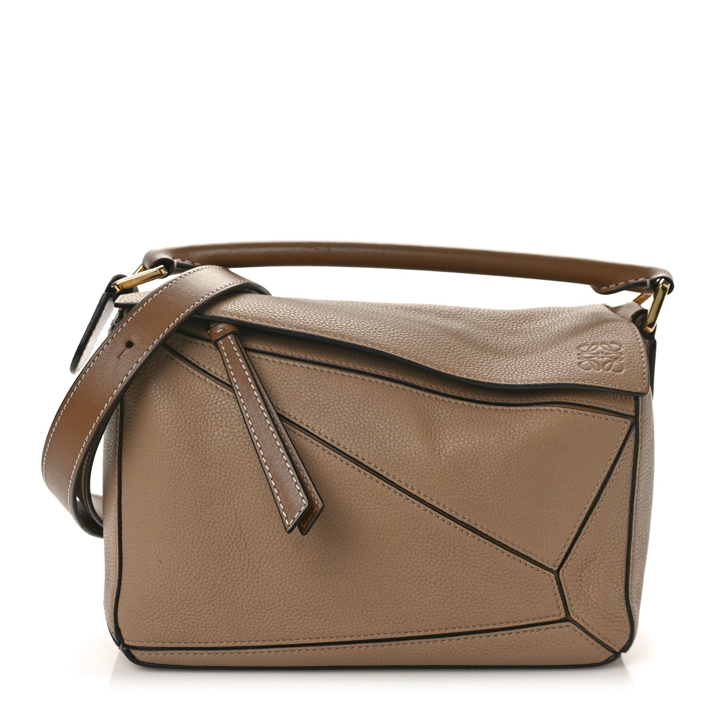 Grained Calfskin Small Puzzle Bag Sand Mink
