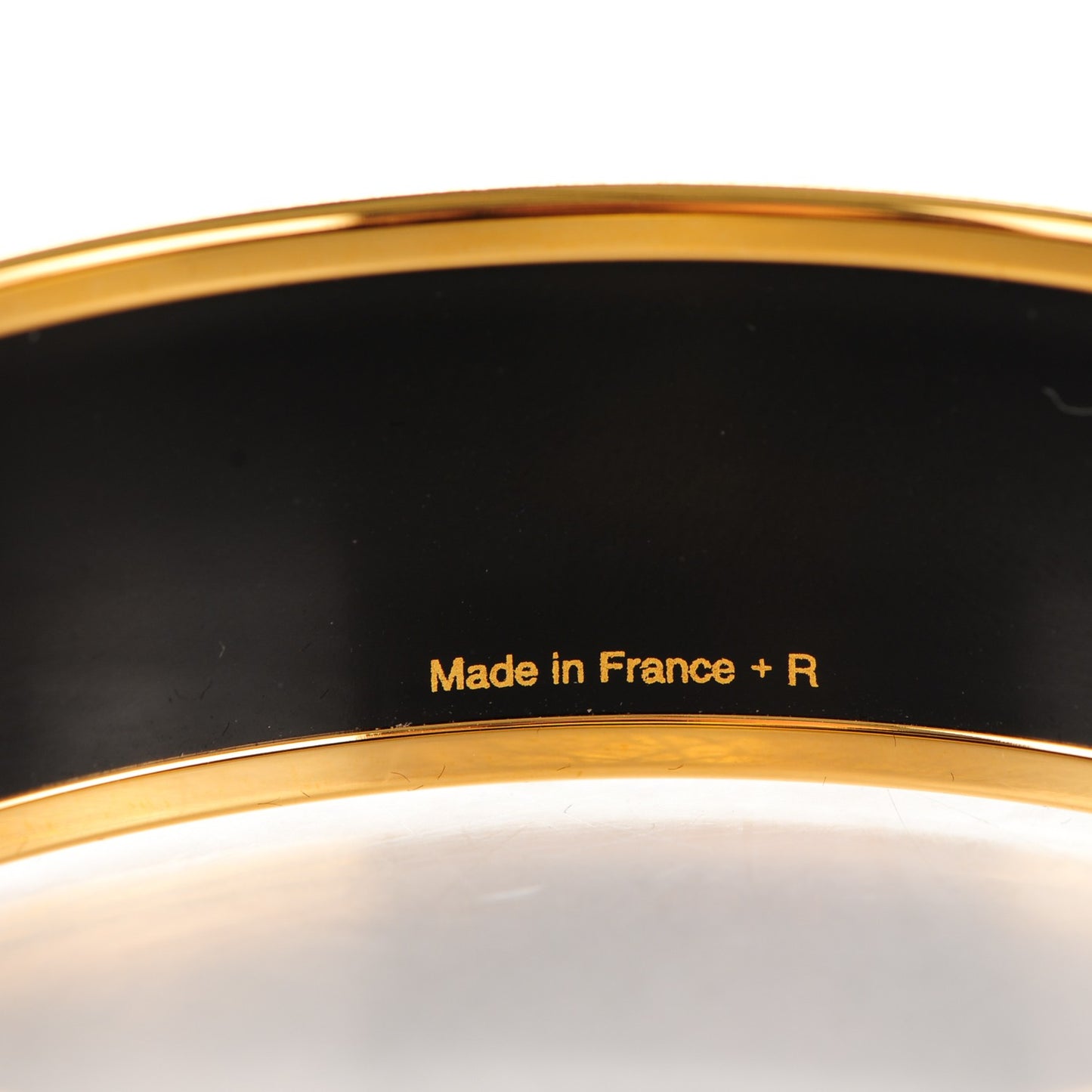 Enamel Printed Wide Caleche Bracelet 65 Black