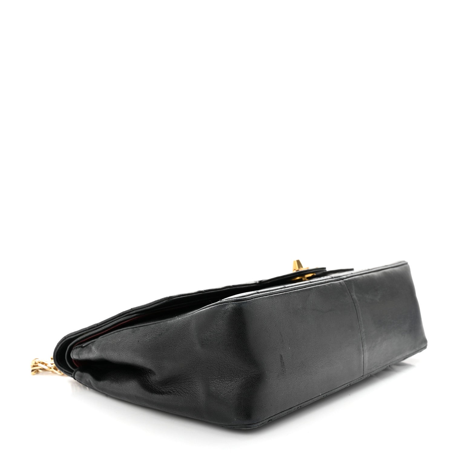 Chanel Lambskin Quilted Medium Double Flap Bijoux Chain Black 4 of 19