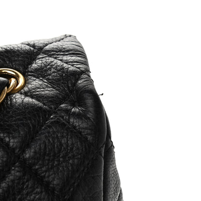 Chanel Calfskin Quilted XXL Travel Flap Bag Black 11 of 13