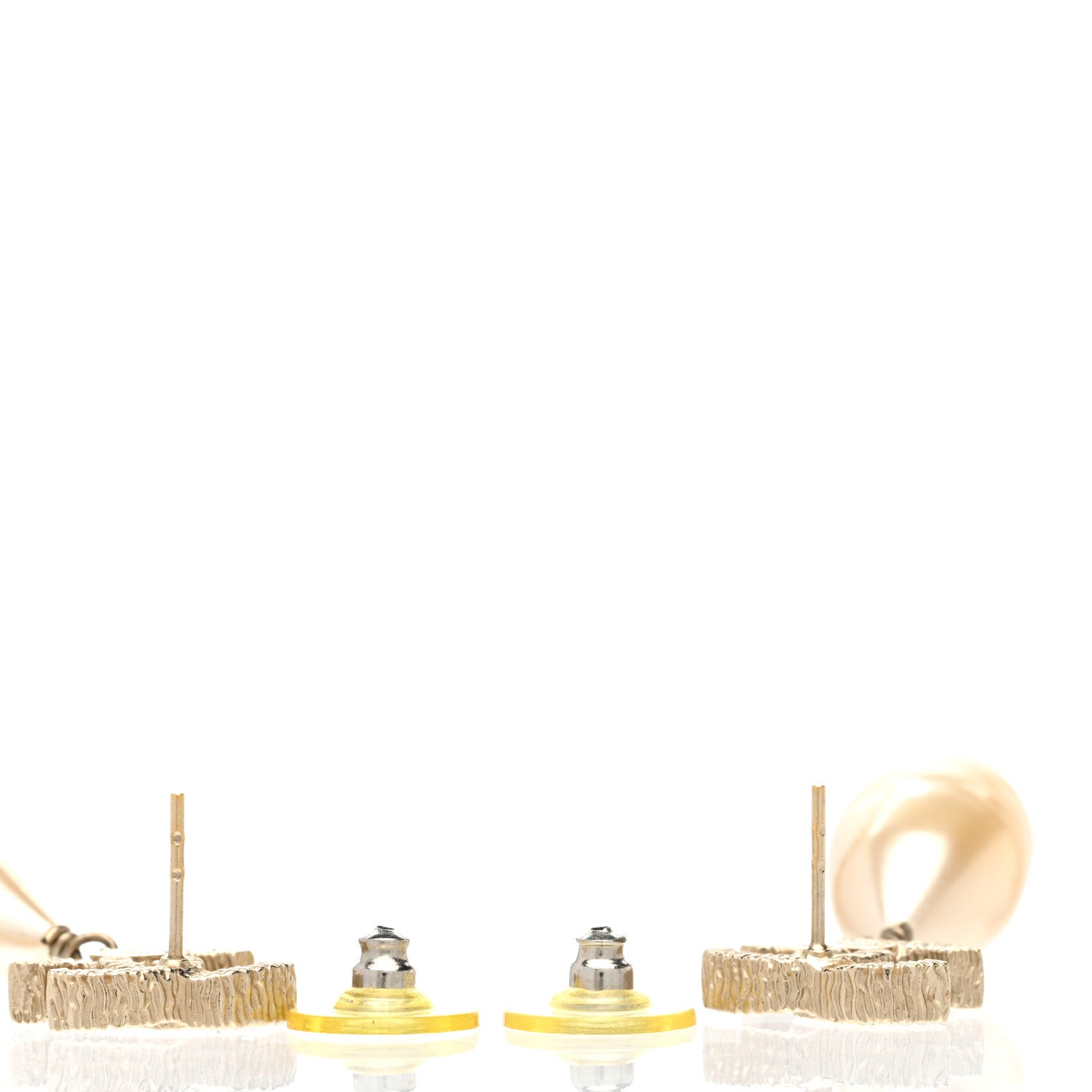 Chanel Pearl CC Teardrop Earrings Gold 3 of 6