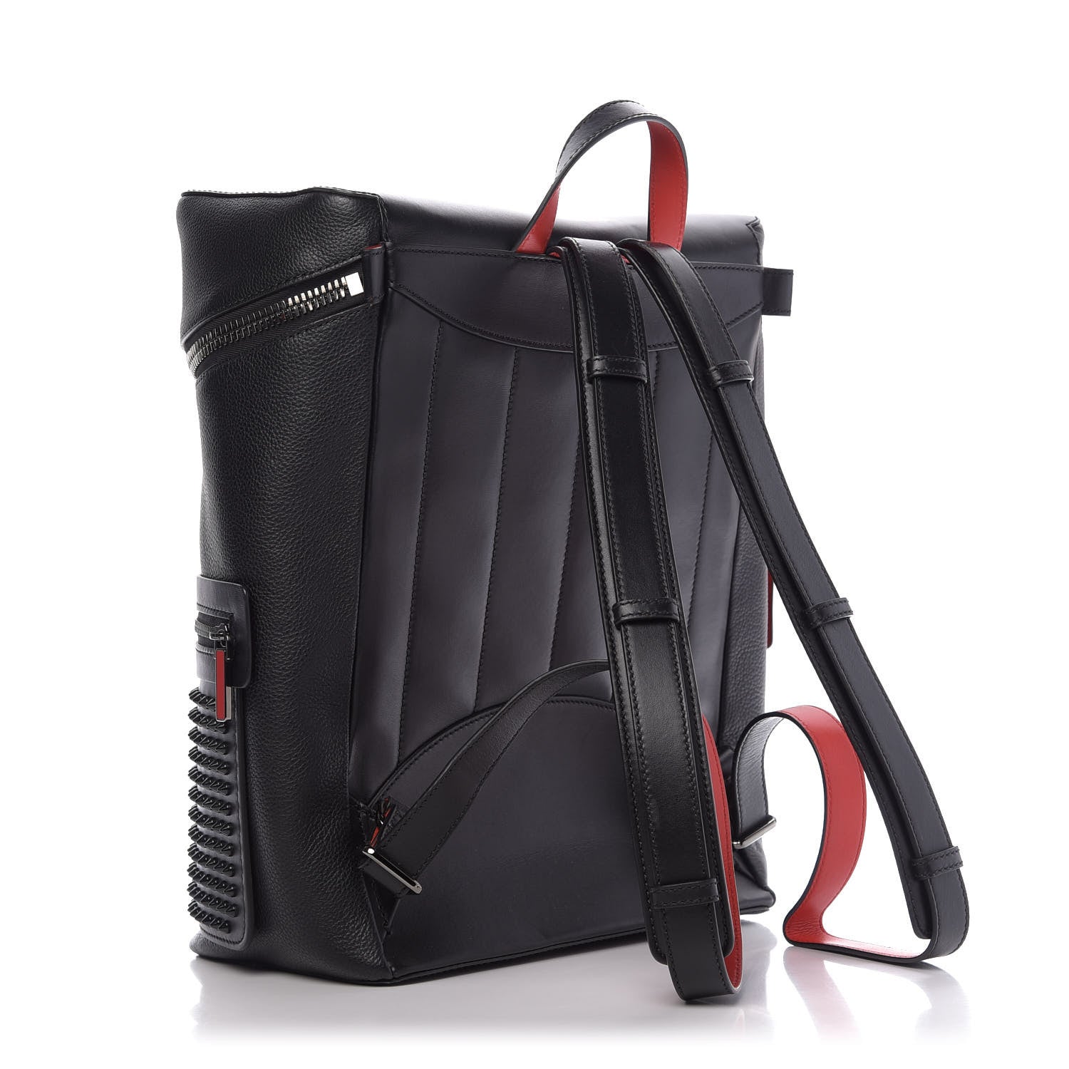 Christian Louboutin Calfskin Spiked Apoloubi Backpack Black 2 of 9