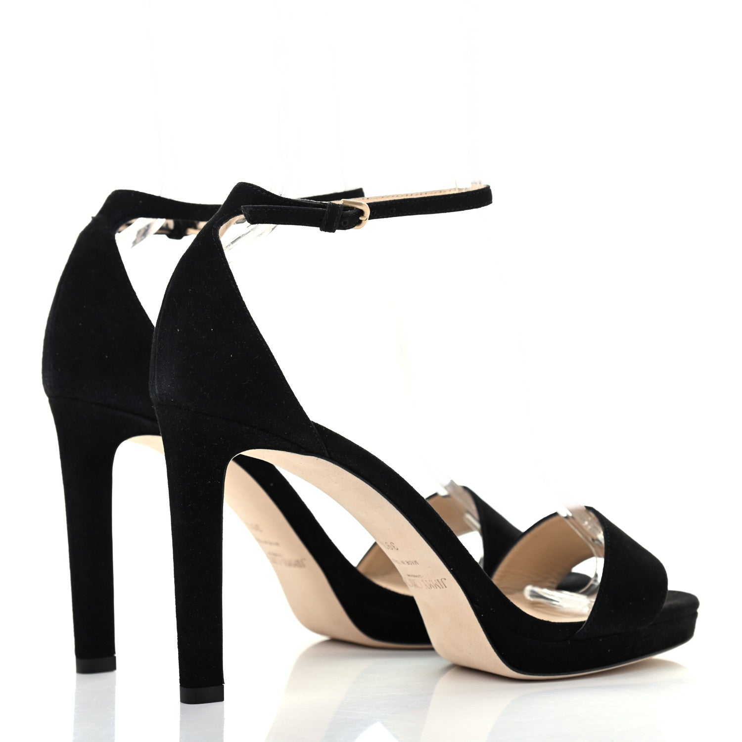 Jimmy Choo Suede Misty 120 Sandals 39.5 Black 4 of 6