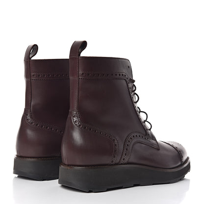 Hermes Calfskin Mens Lace Up Boots 42 4 of 8