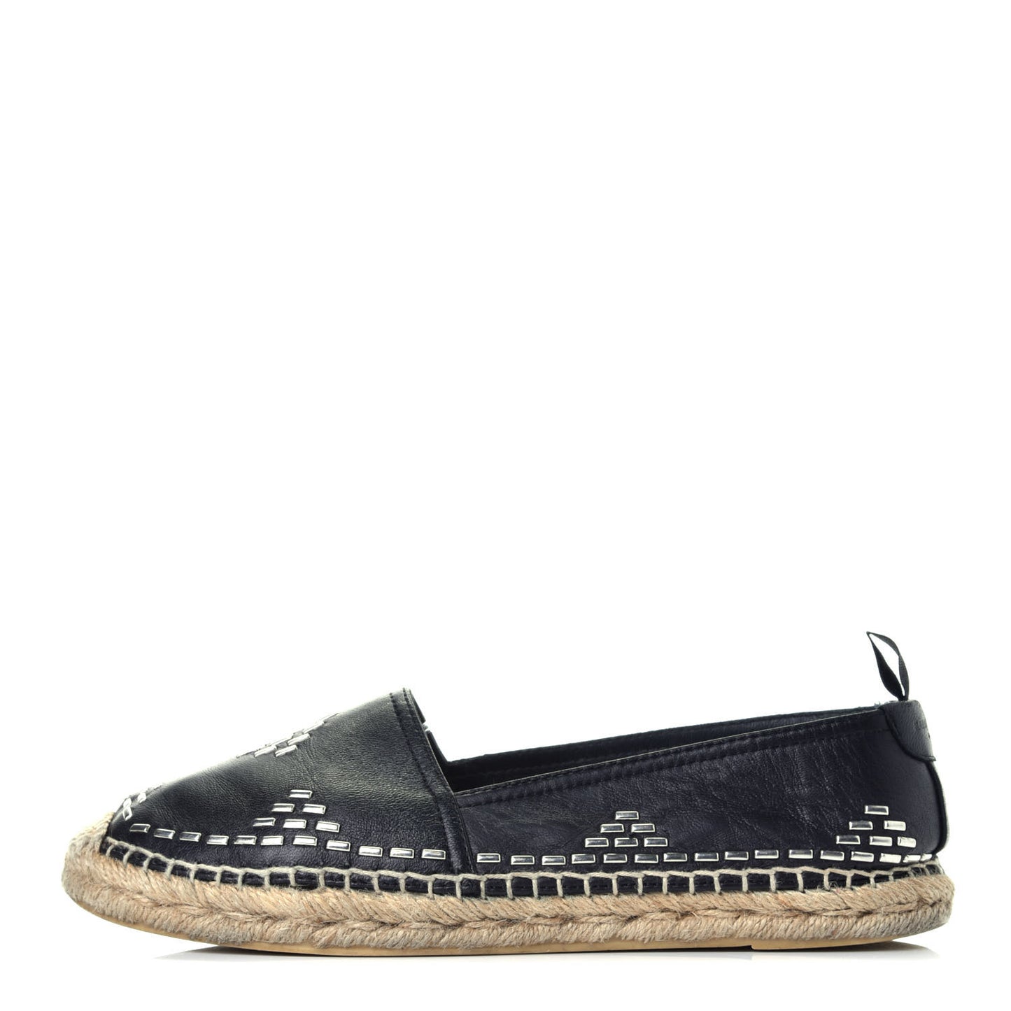 Nappa Studded Espadrilles 36.5 Black