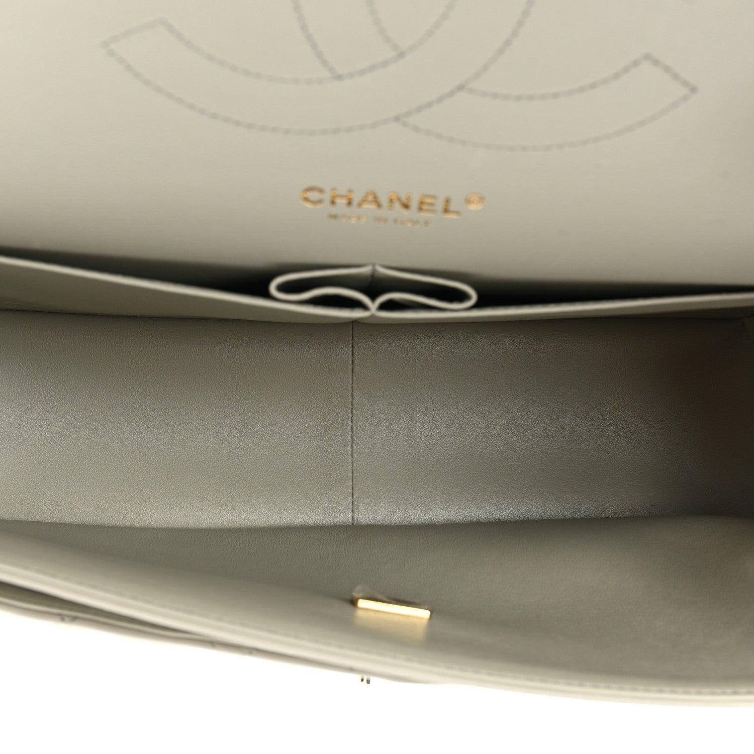 Chanel Lambskin Quilted Jumbo Double Flap Grey 6 of 11