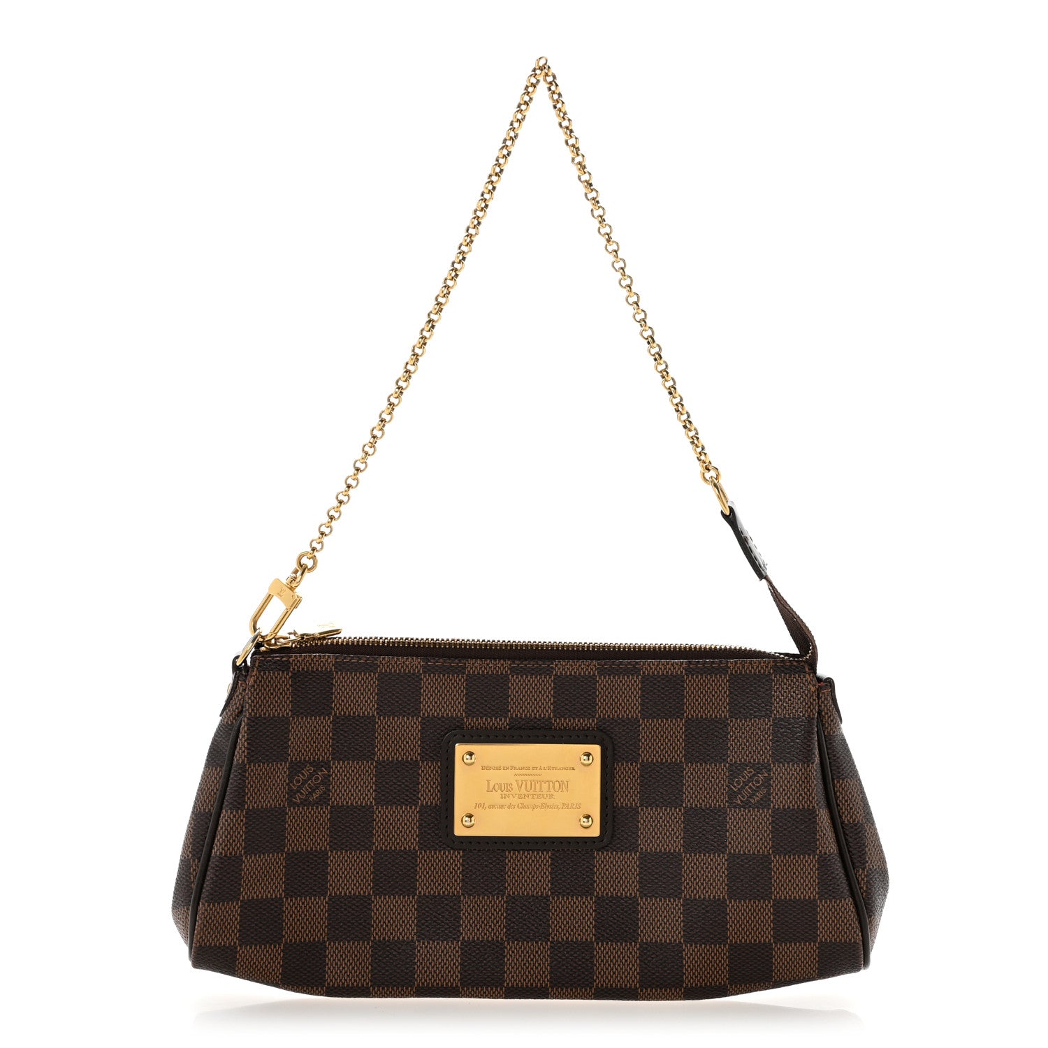 Louis Vuitton Damier Ebene Eva Clutch 1 of 12