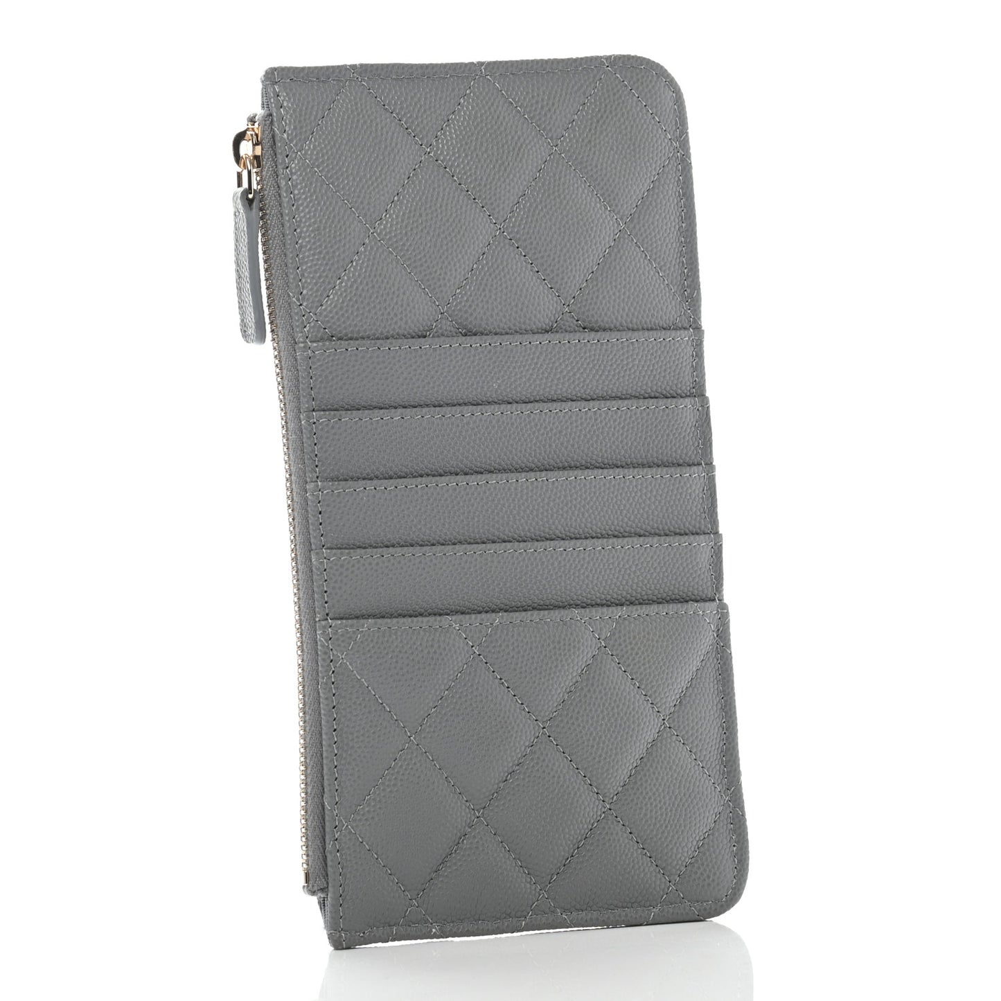 Caviar Quilted Classic iPhone Pouch Grey