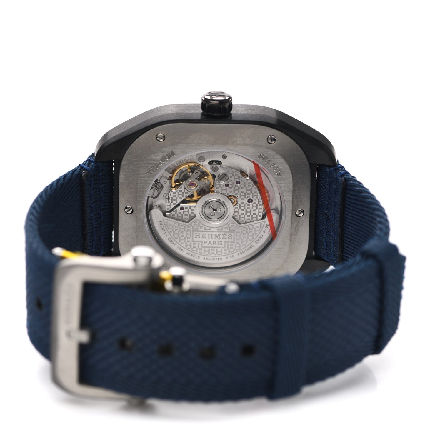 DLC Coated Titanium Nylon 39mm H08 Automatic Watch Bleu Abysse