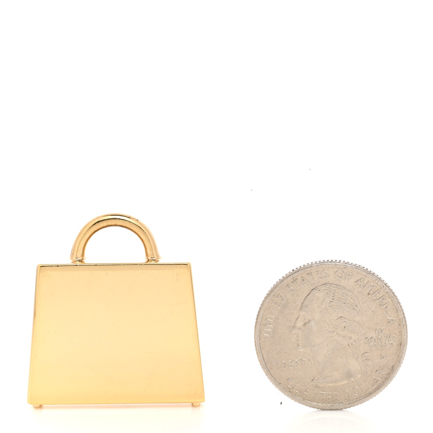 Hermes Metal Lacquered Permabrass Kelly Curiosite Charm Rose Azalee 2 of 4