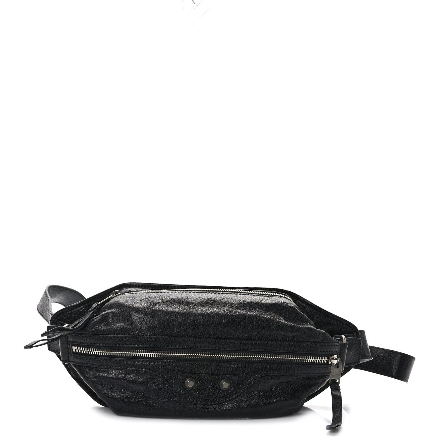 Lambskin Classic Hardware Neo Lift Hip Bag Black