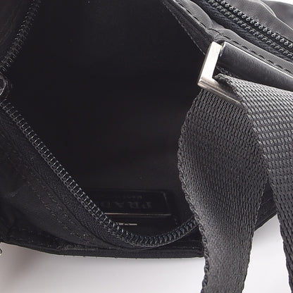 Prada Nylon Small Flat Messenger Bag Black 6 of 11
