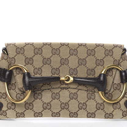 Gucci Monogram Horsebit Clutch Dark Brown 11 of 11