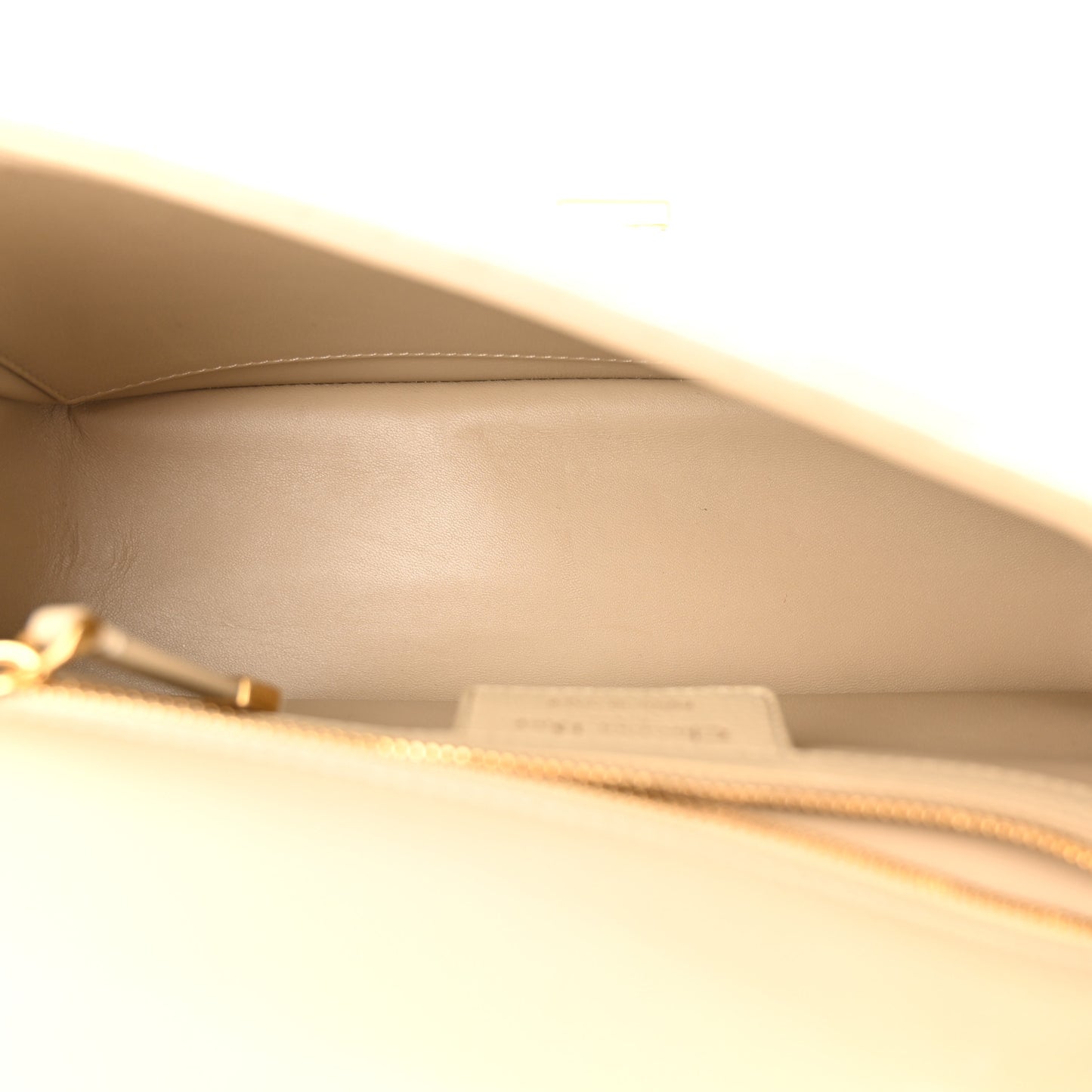 Supple Calfskin Cannage Medium Caro Bag Beige