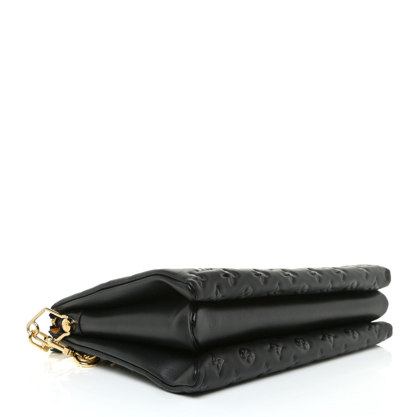 Lambskin Embossed Monogram Coussin MM Black