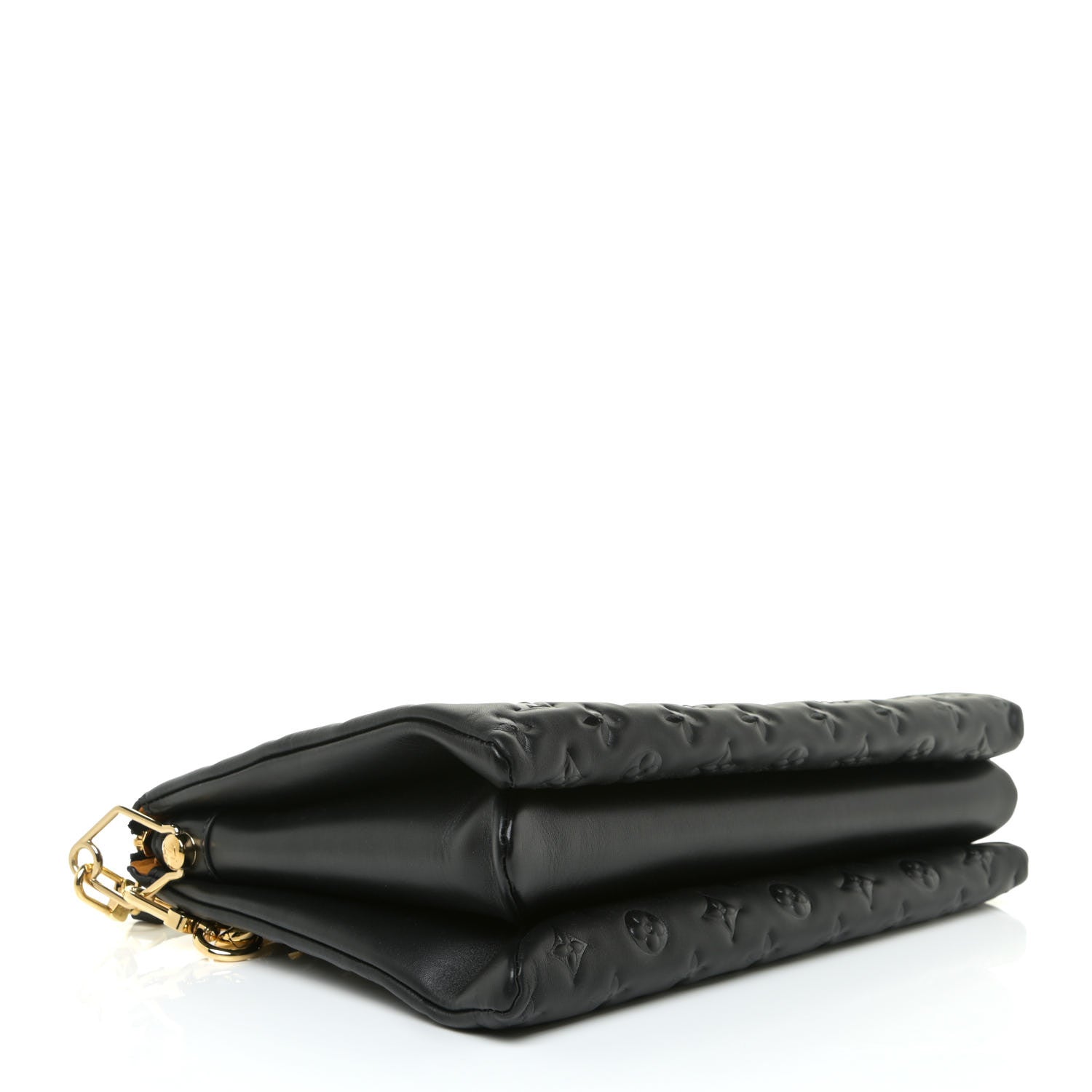 Louis Vuitton Lambskin Embossed Monogram Coussin MM Black 4 of 11