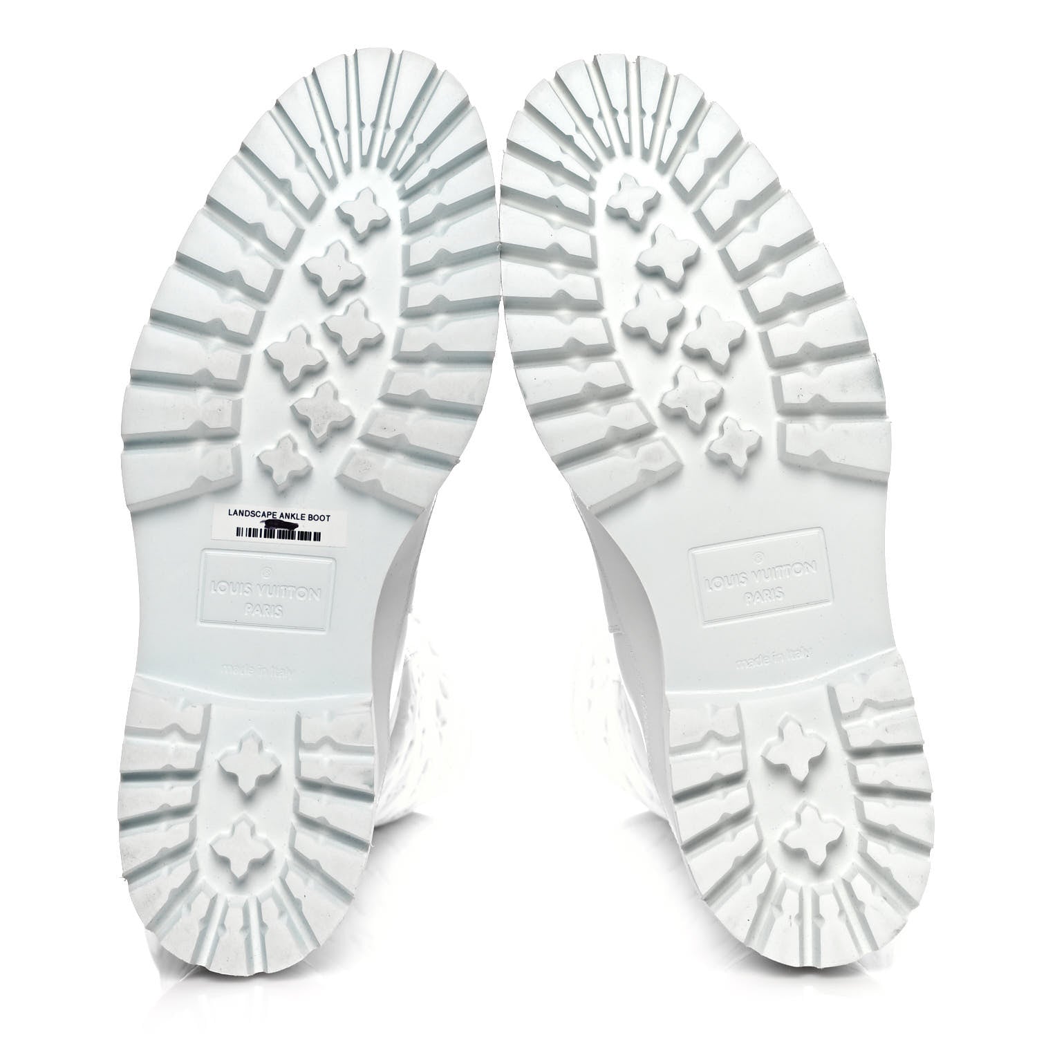 Louis Vuitton Calfskin Monogram Embossed Neoprene Mens Landscape Ankle Boots 7.5 White 5 of 15