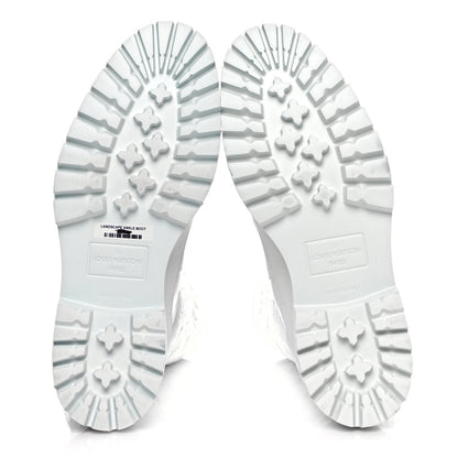 Louis Vuitton Calfskin Monogram Embossed Neoprene Mens Landscape Ankle Boots 7.5 White 5 of 15