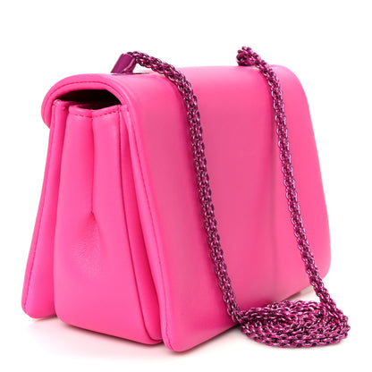 Valentino Garavani Nappa Monochrome One Stud Chain Clutch Pink PP 3 of 10