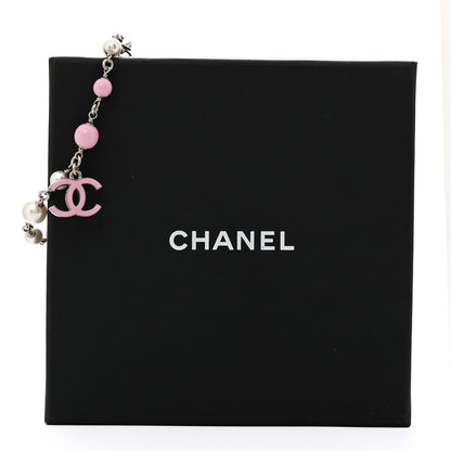 Chanel Pearl Enamel CC Bracelet Pink 6 of 6
