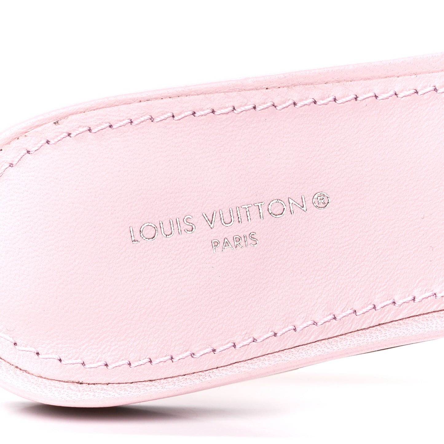 Lambskin Embossed Monogram Revival Flat Mules 39 Rose Clair