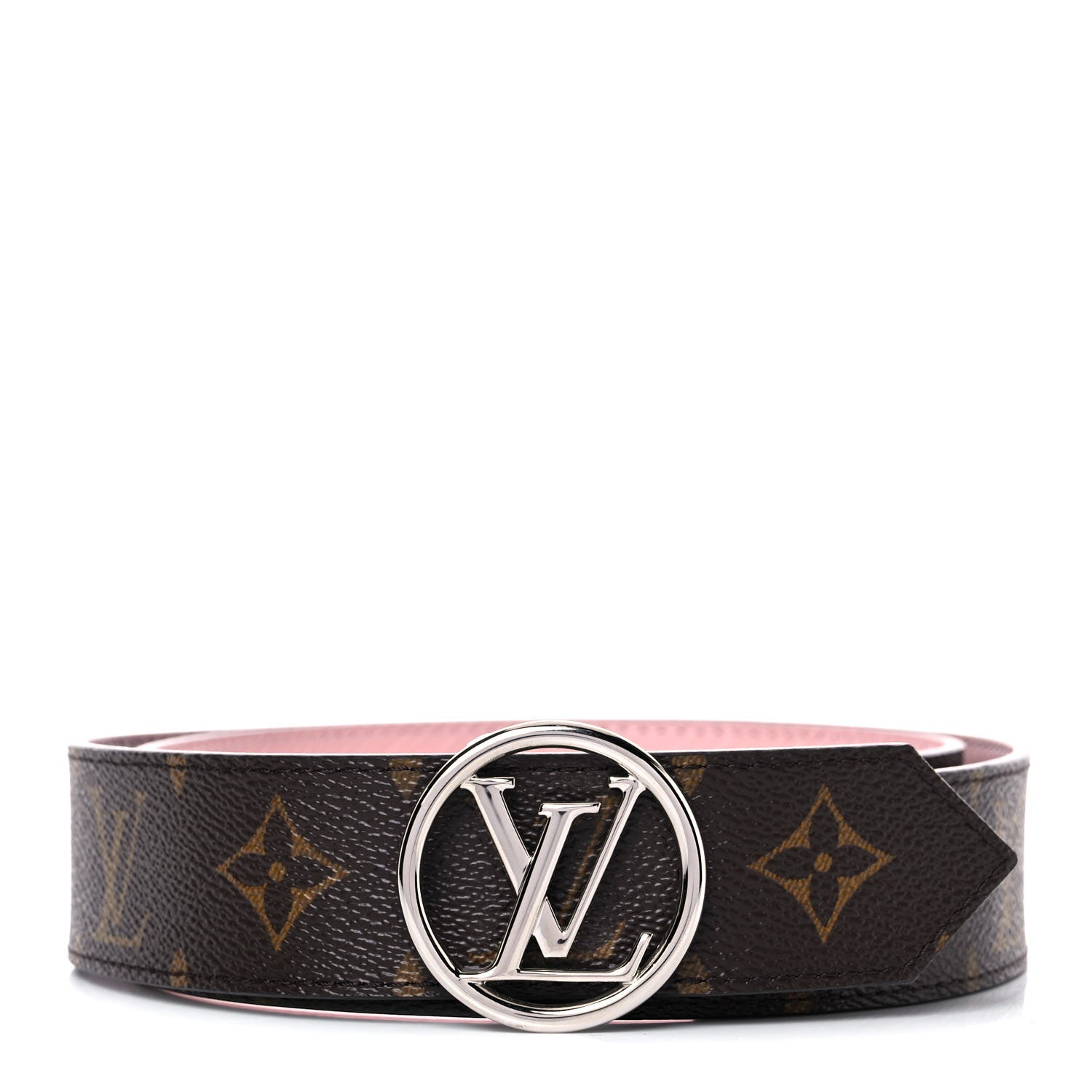 Louis Vuitton Monogram Epi 35mm LV Circle Reversible Belt 80 32 Rose Ballerine 1 of 7