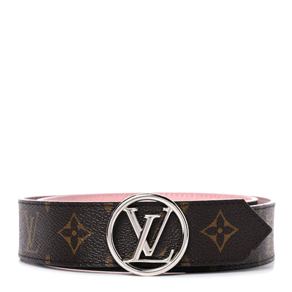 Louis Vuitton Monogram Epi 35mm LV Circle Reversible Belt 80 32 Rose Ballerine 1 of 7