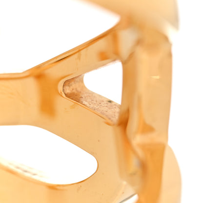 Saint Laurent Brass Monogram Medium Cuff Bracelet Gold 5 of 8