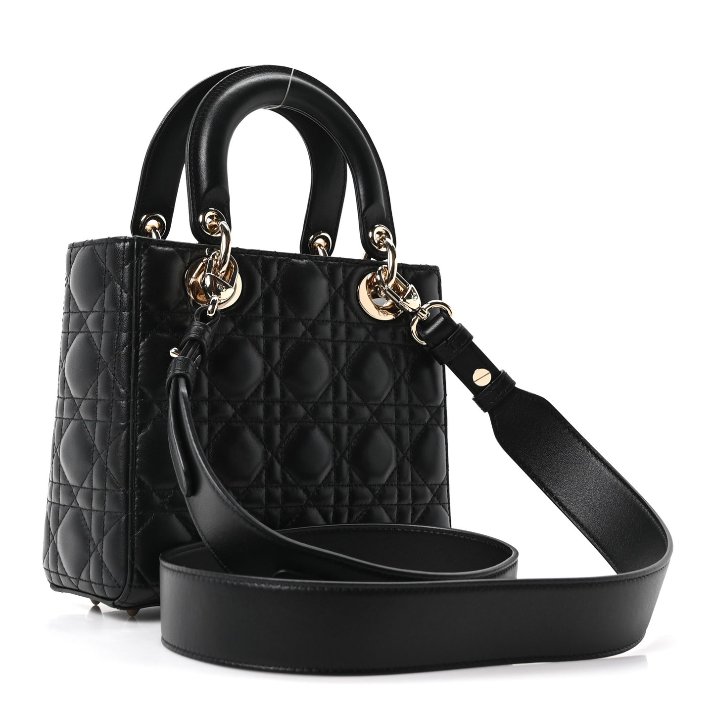 Lambskin Cannage Small My ABCDior Lady Dior Black