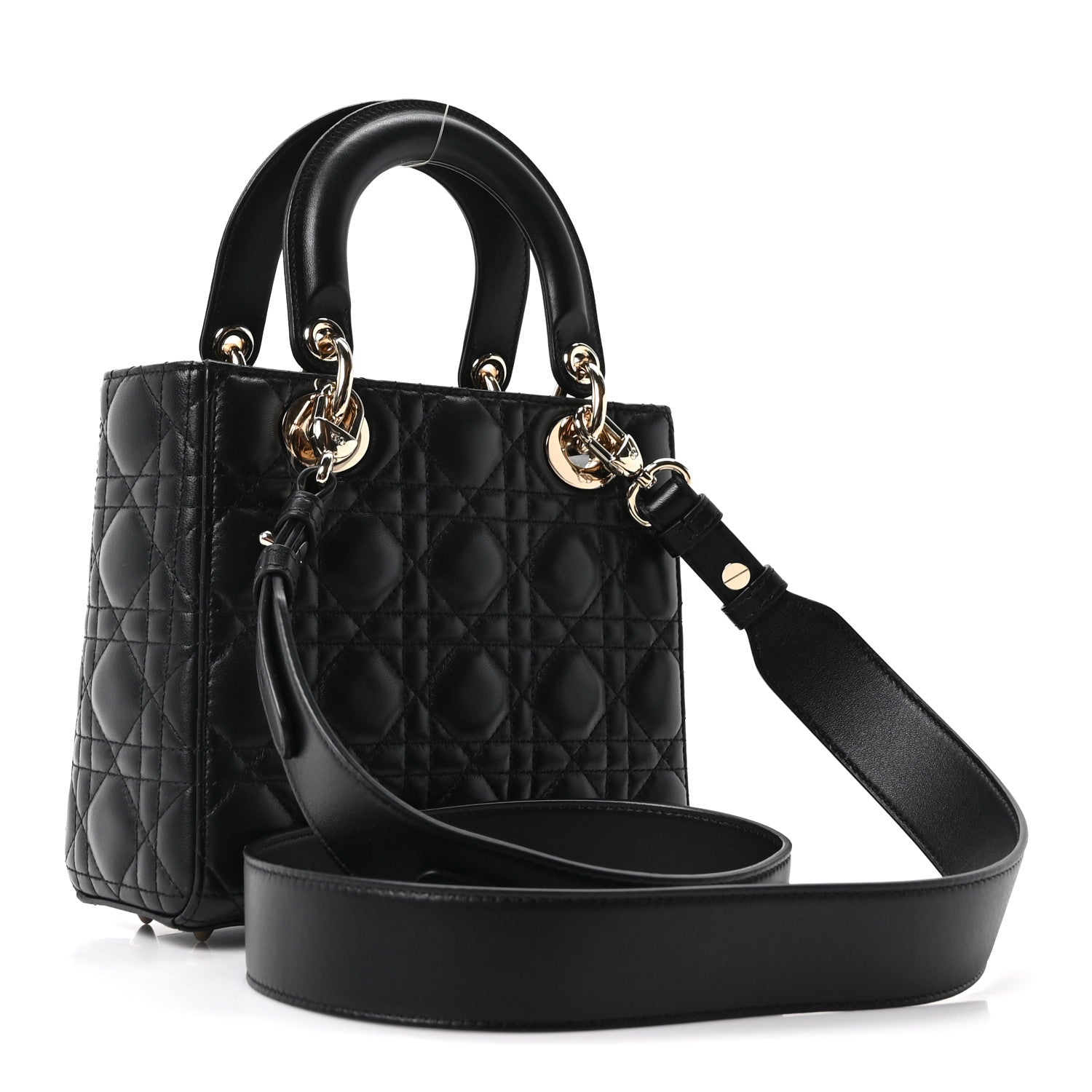 Christian Dior Lambskin Cannage Small My ABCDior Lady Dior Black 3 of 11