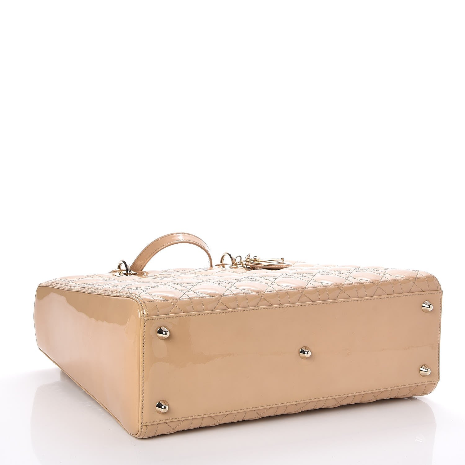Christian Dior Patent Cannage Large Lady Dior Beige 4 of 8