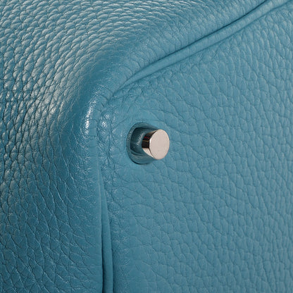 Hermes Taurillon Clemence Picotin Lock 18 PM Blue Jean 12 of 13