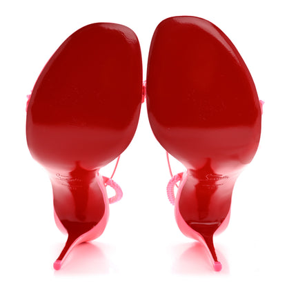 Christian Louboutin Patent Perle So Me 100 Sandals 40 Fluo Pink 6 of 9