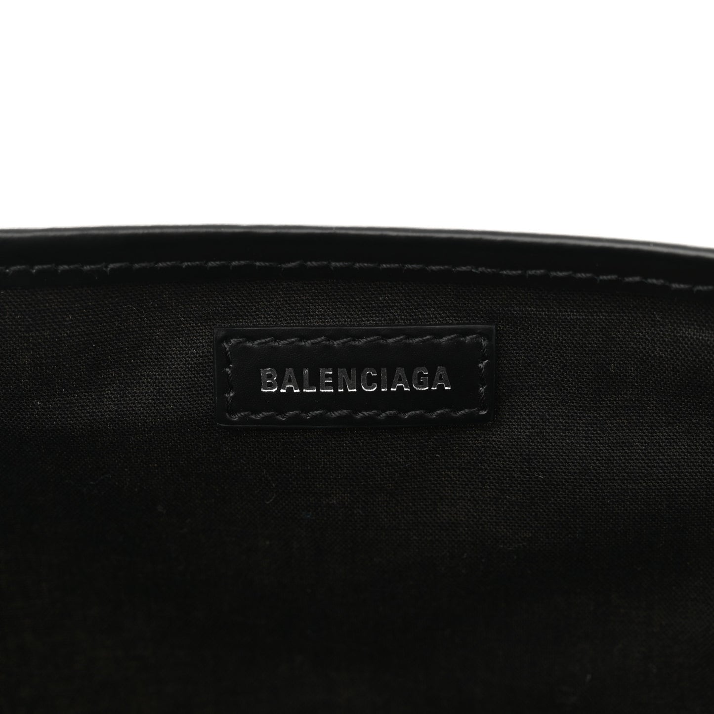 Cotton Canvas Satin Calfskin S Navy Cabas Natural Black