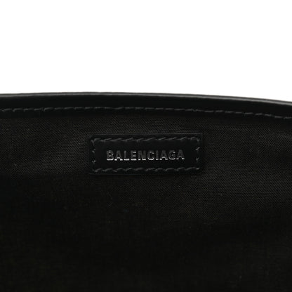 Balenciaga Cotton Canvas Satin Calfskin S Navy Cabas Natural Black 6 of 10