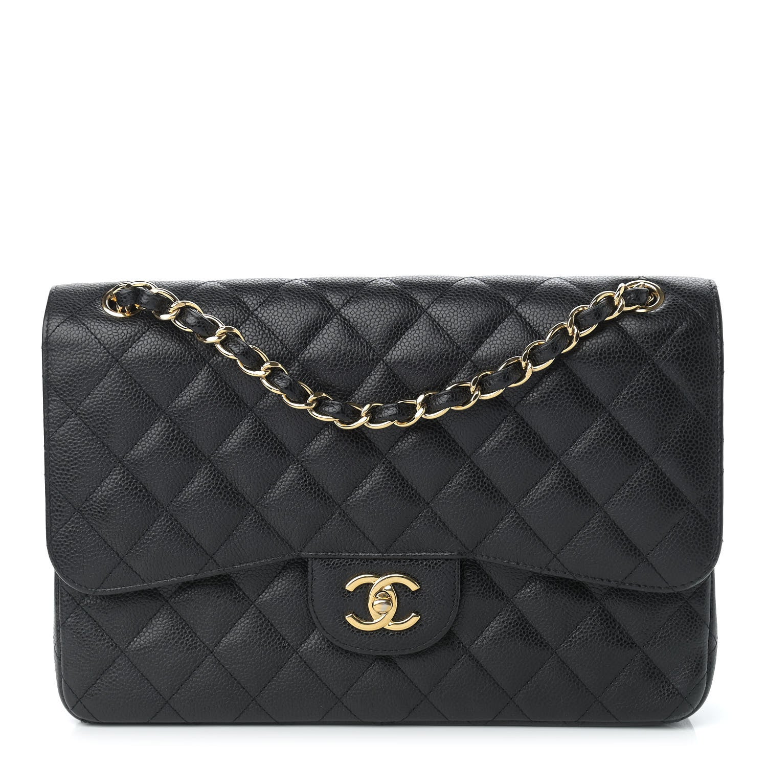 Chanel Caviar Quilted Jumbo Double Flap Black 1 of 9