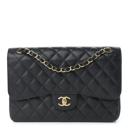 Chanel Caviar Quilted Jumbo Double Flap Black 1 of 9