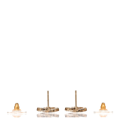 Chanel Crystal CC Earrings Gold 3 of 5