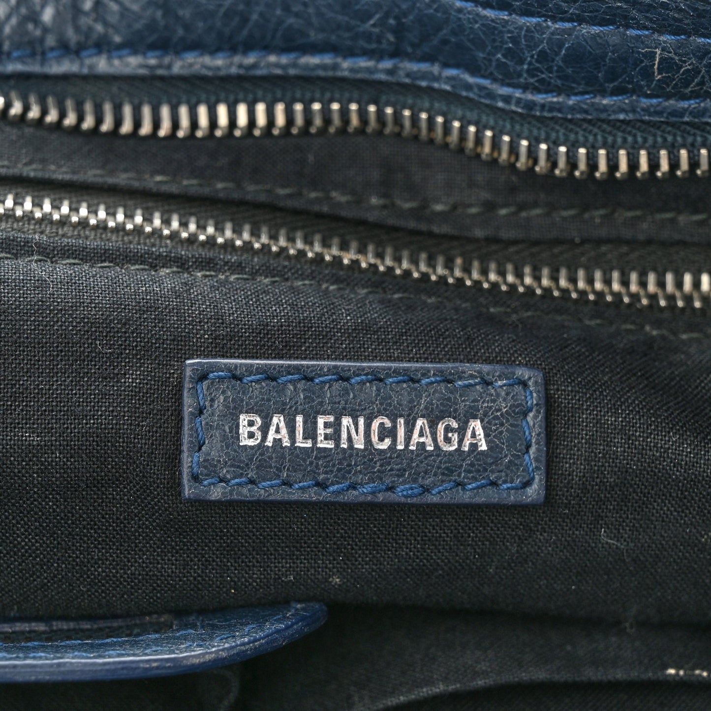 Agneau Classic Silver Hardware City Bleu Obscur