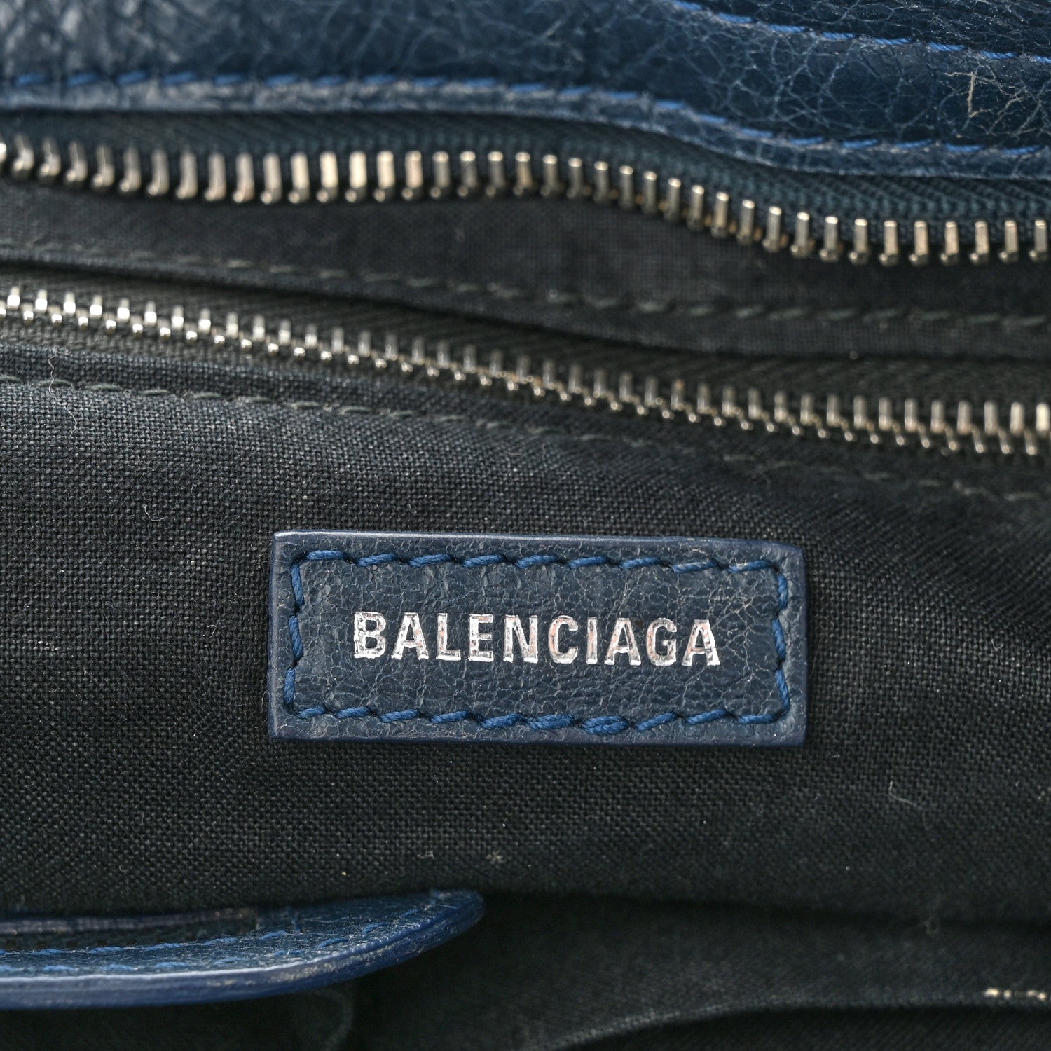 Balenciaga Agneau Classic Silver Hardware City Bleu Obscur 6 of 11