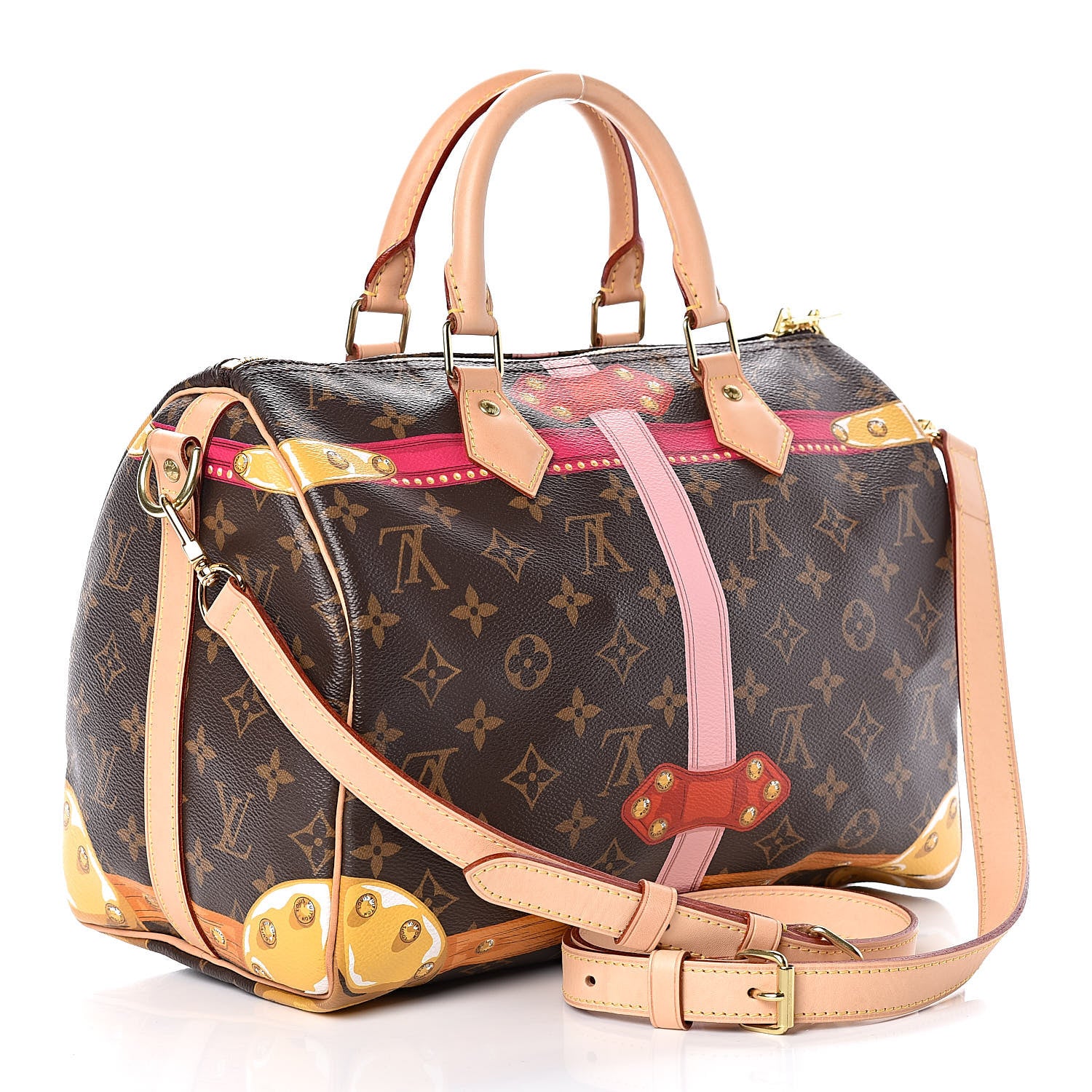 Louis Vuitton Monogram Summer Trunks Speedy Bandouliere 30 3 of 11