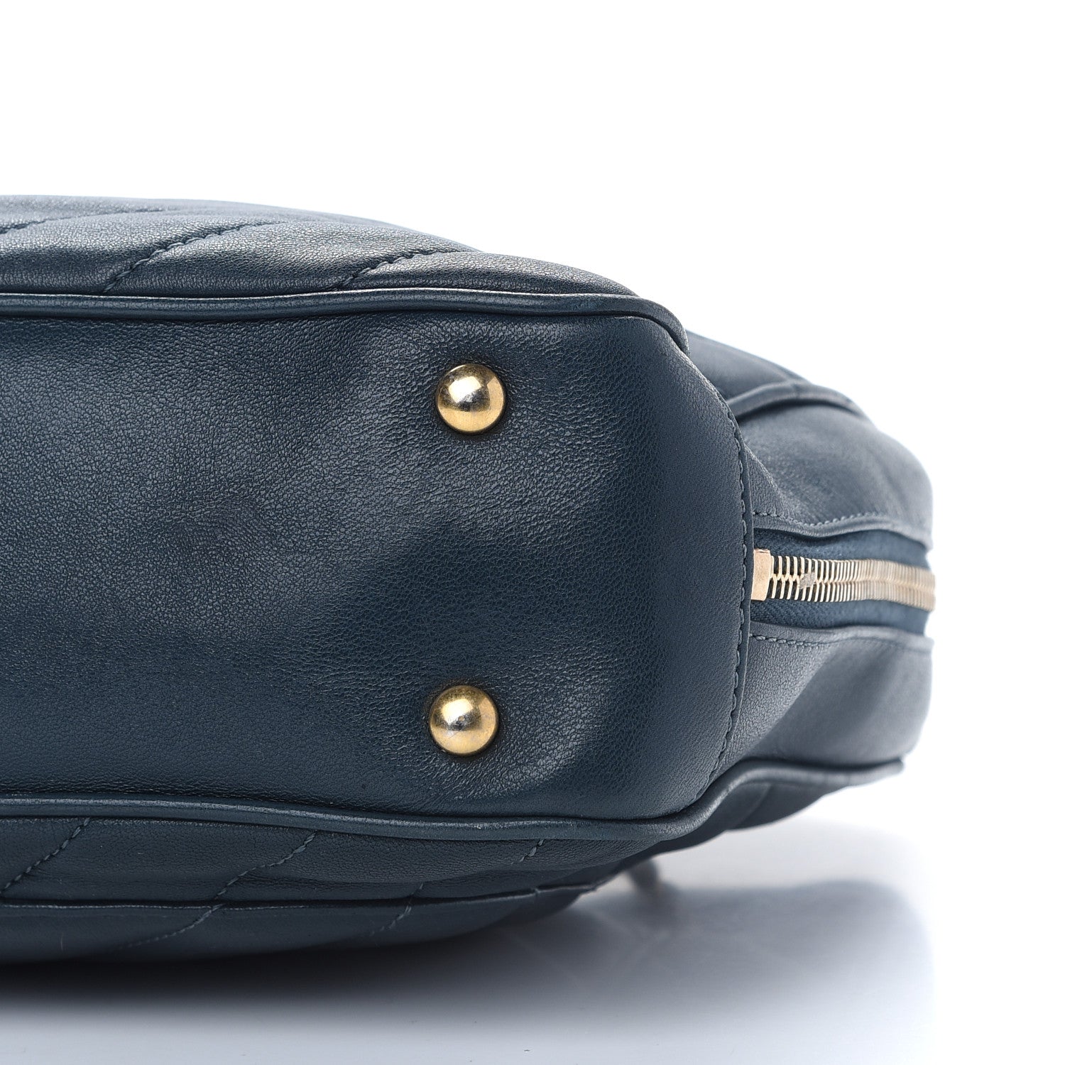 Chanel Lambskin Quilted Coco Vintage Camera Case Blue 9 of 10